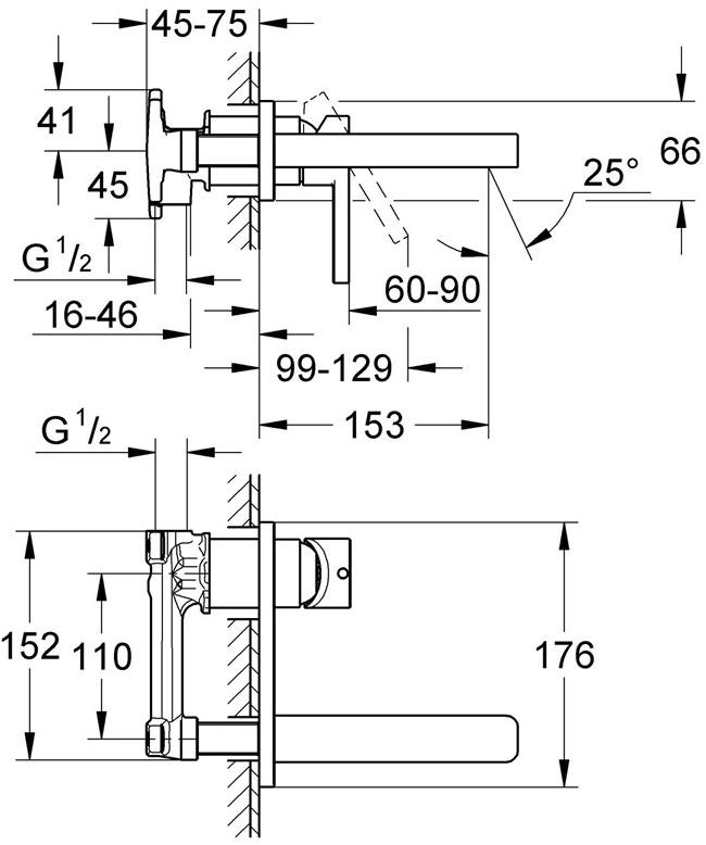 Встраиваемая часть смесителя GROHE, однорычажный (32635000) Spare Parts - Вид №7