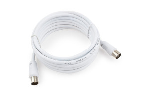 16206320 Телевизионный кабель CCV-515-W-3M Coaxial M/F белый 3м Cablexpert