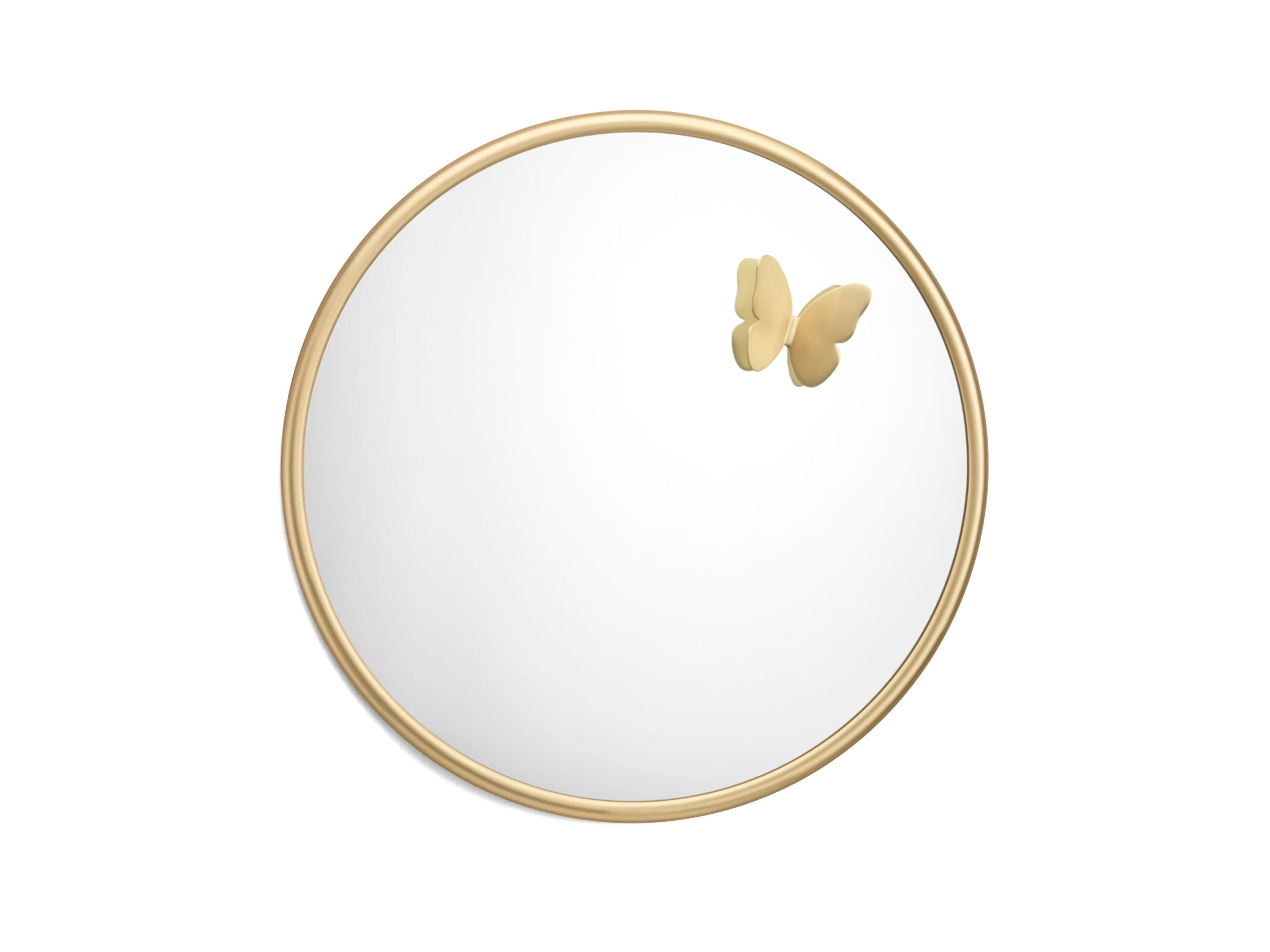 Латунное круглое зеркало с рамкой GHIDINI1961 BUTTERFLY ARCH-00013595 - Вид №2