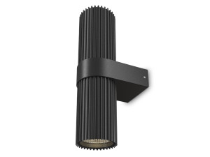 Алюминиевый и стеклянный настенный светильник