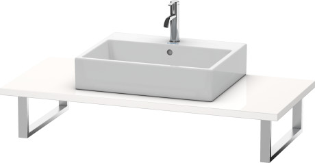 LC106C04949 Консоль для накладных раковин и встраиваемых умывальников, Толщина консоли 30 мм L-Cube #LC106C 550 мм Графит матовый, декор Duravit - Вид №1