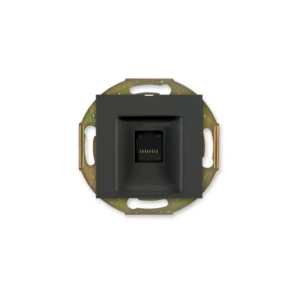 91698766 Розетка компьютерная встраиваемая Aling-conel Prestige 6016.E1 RJ45 Cat 6А UTP цвет чёрный soft touch STLM-1463862