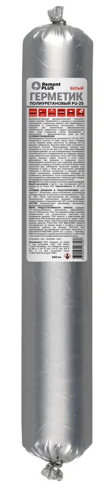 89359336 Герметик полиуретановый Remont PLUS PU-25 белый 600 мл STLM-0856193