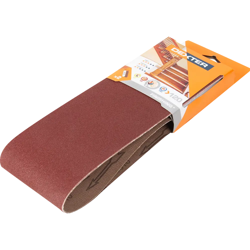 82307198 Лента шлифовальная Dexter P120 610x100 мм, 2 шт. STLM-0024326  - Вид №2