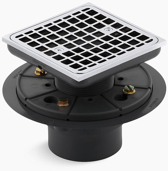 KOHLER Водоотводящий желоб ClearFlo  Square, облицованный плиткой K-9136-SN  - Вид №1