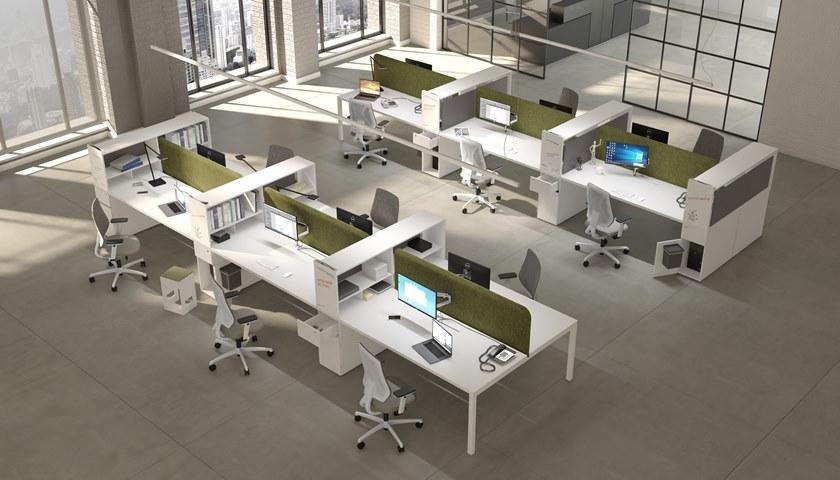 ESTEL GROUP Несколько рабочих станций со встроенной полкой Asterisco app sun-id-1494224 - Вид №3