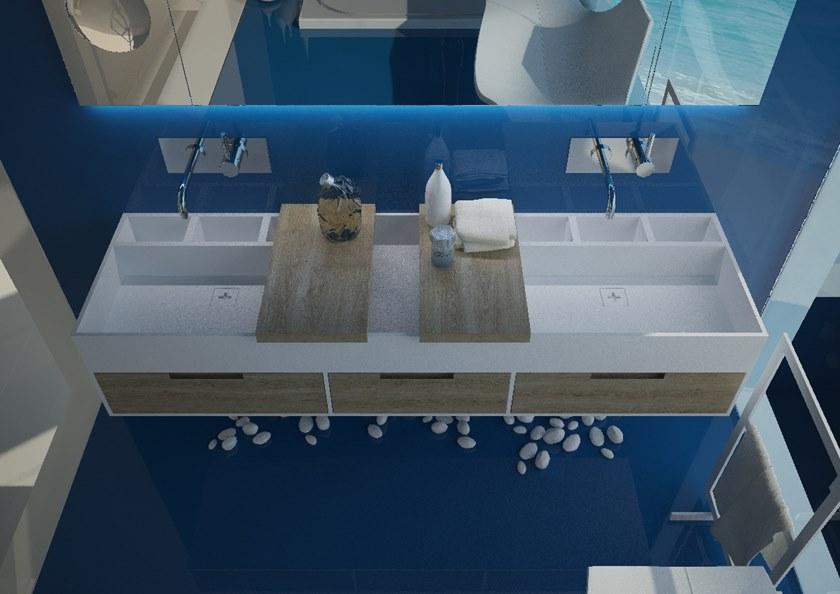 MOMA Design Тумба под умывальник подвесная двойная, прочная поверхность sun-id-1407537 - Вид №6