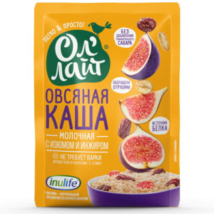 Каша овсяная молочная с изюмом и инжиром Ол'Лайт 40 г