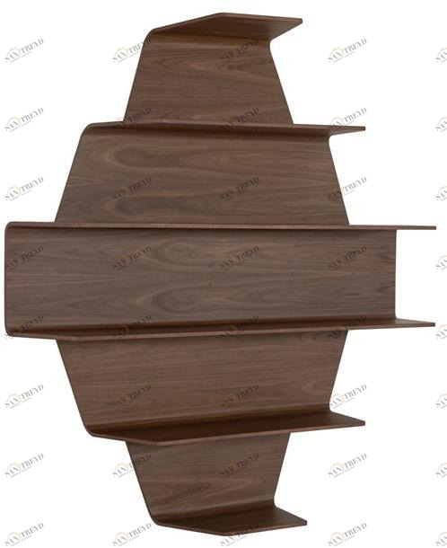 Tonin Casa Книжный шкаф с открытой стенкой из орехового дерева sun-id-1440965