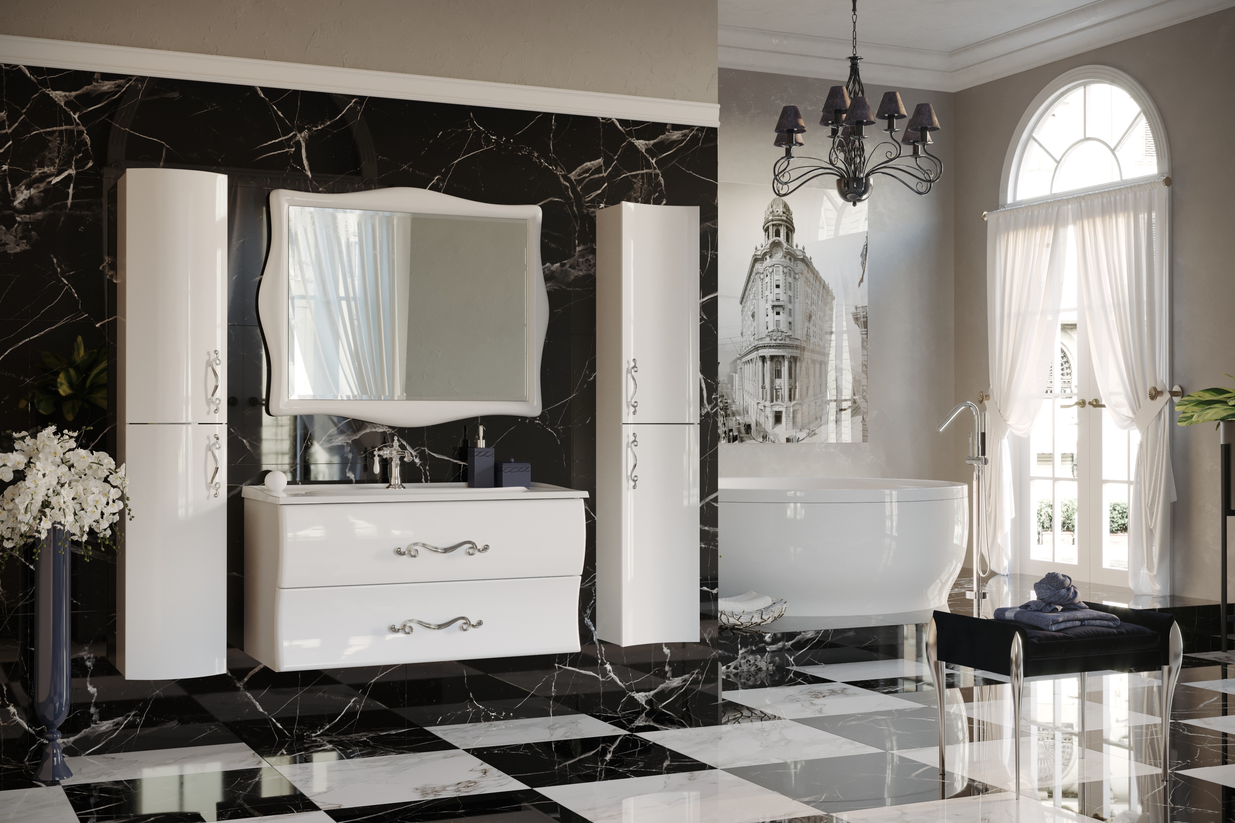 У40390 Тумба с раковиной Amethyst 100, 2я, White 1 Marka Amethyst 