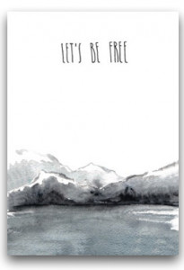538081 Открытка "LET’S BE FREE" Yetti