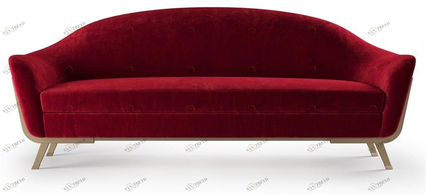 Duquesa & Malvada 3-х местный бархатный диван Caprice Dmu011