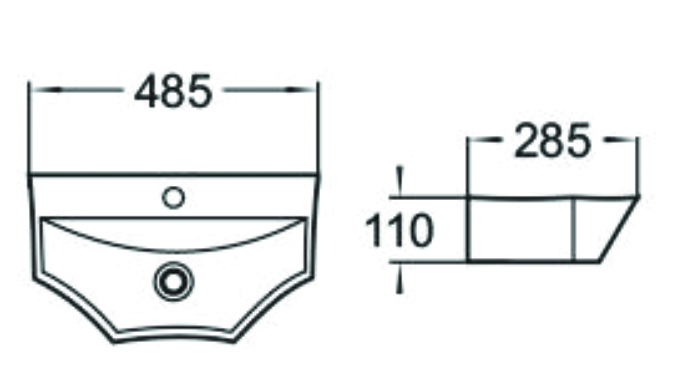 SL-2004 Раковина керамическая накладная с переливом LAB.Space  - Вид №1
