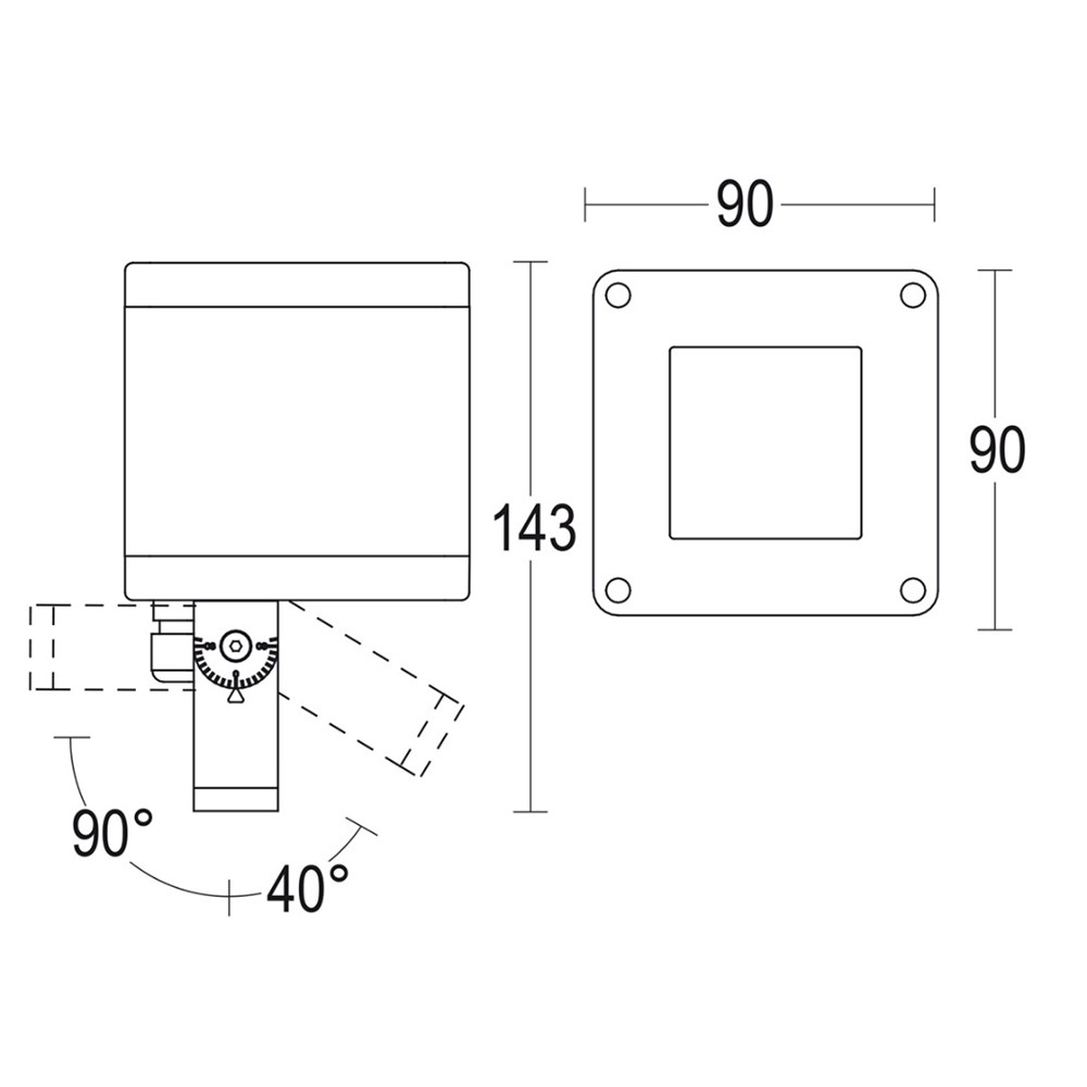 MicroFaro Spot Ghidini Faro Spot .05 Темно-Cерый (Матовый)  - Вид №1
