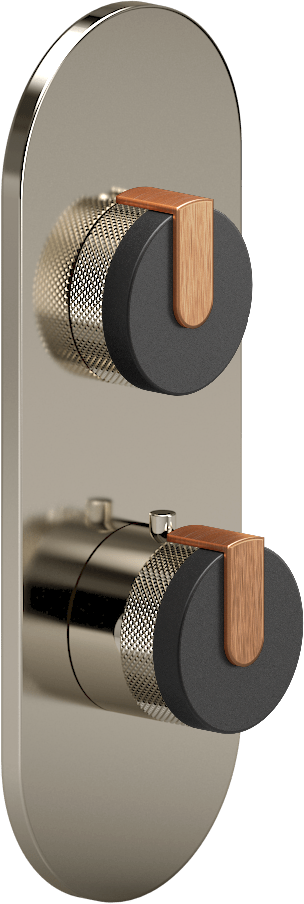 E-8026-R1BKE0-L1BRG-PN-T Планка M-Series с 2 ручками - Внешняя часть GRAFF MOD+