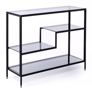 90698832 Консоль напольная 1011-CB loft 100x80x35 см сталь цвет черный STLM-0343632 ALLCONSOLES