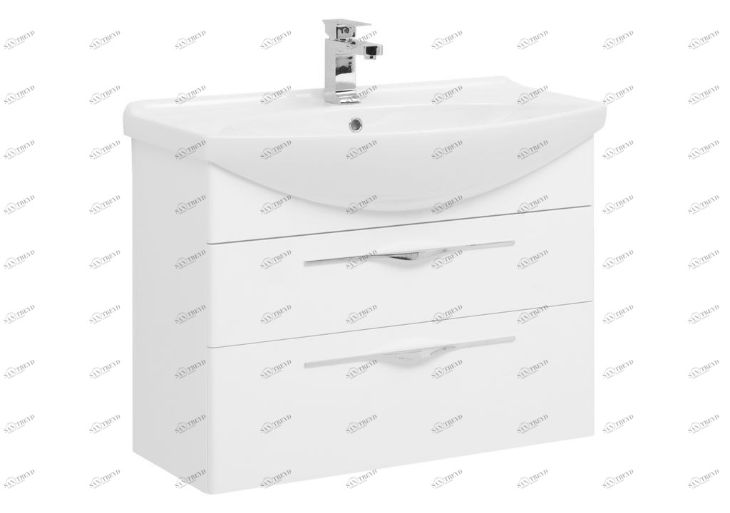 Тумба с раковиной Aquanet Ирвин 85 белый 0020397200175448