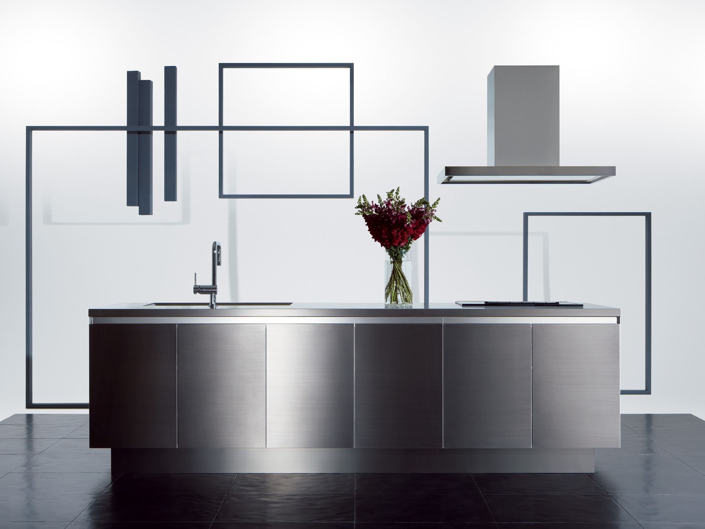 Кухня из нержавеющей стали без ручек Miratap GRAD45 ARCH-00147624