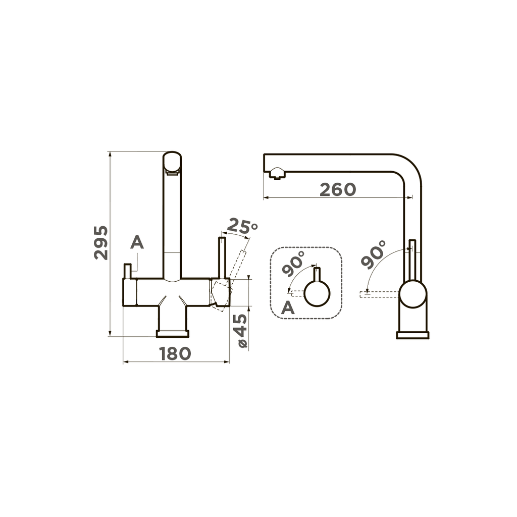 Смеситель для кухни Takamatsu LG OMOIKIRI 4994477 - Вид №3