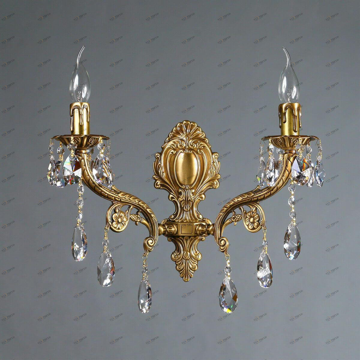 Бра настенное бронзовое Ambiente Ferro 8828/2 AB Tear Drop AMBIENTE FERRO 00-3888875 Бронза