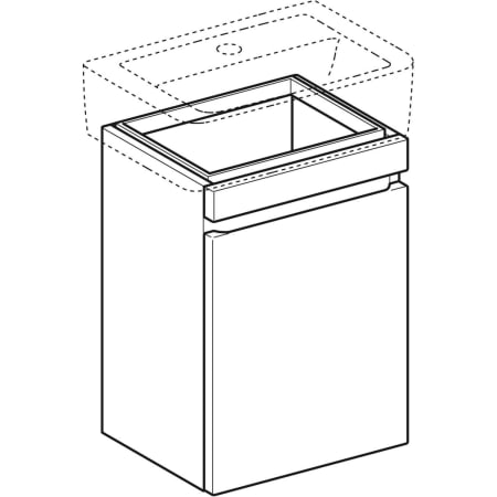 869046000 Шкафчик для раковины Geberit Renova Plan, с одной дверью Geberit  - Вид №12