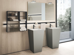 Квадратный отдельно стоящий умывальник