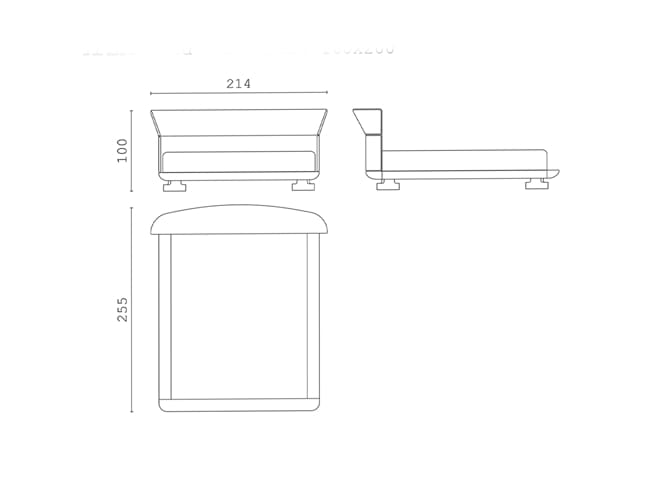 Двуспальная кровать из ткани с мягким изголовьем CPRN HOMOOD Shapes 2025 ARCH-00144921 - Вид №2
