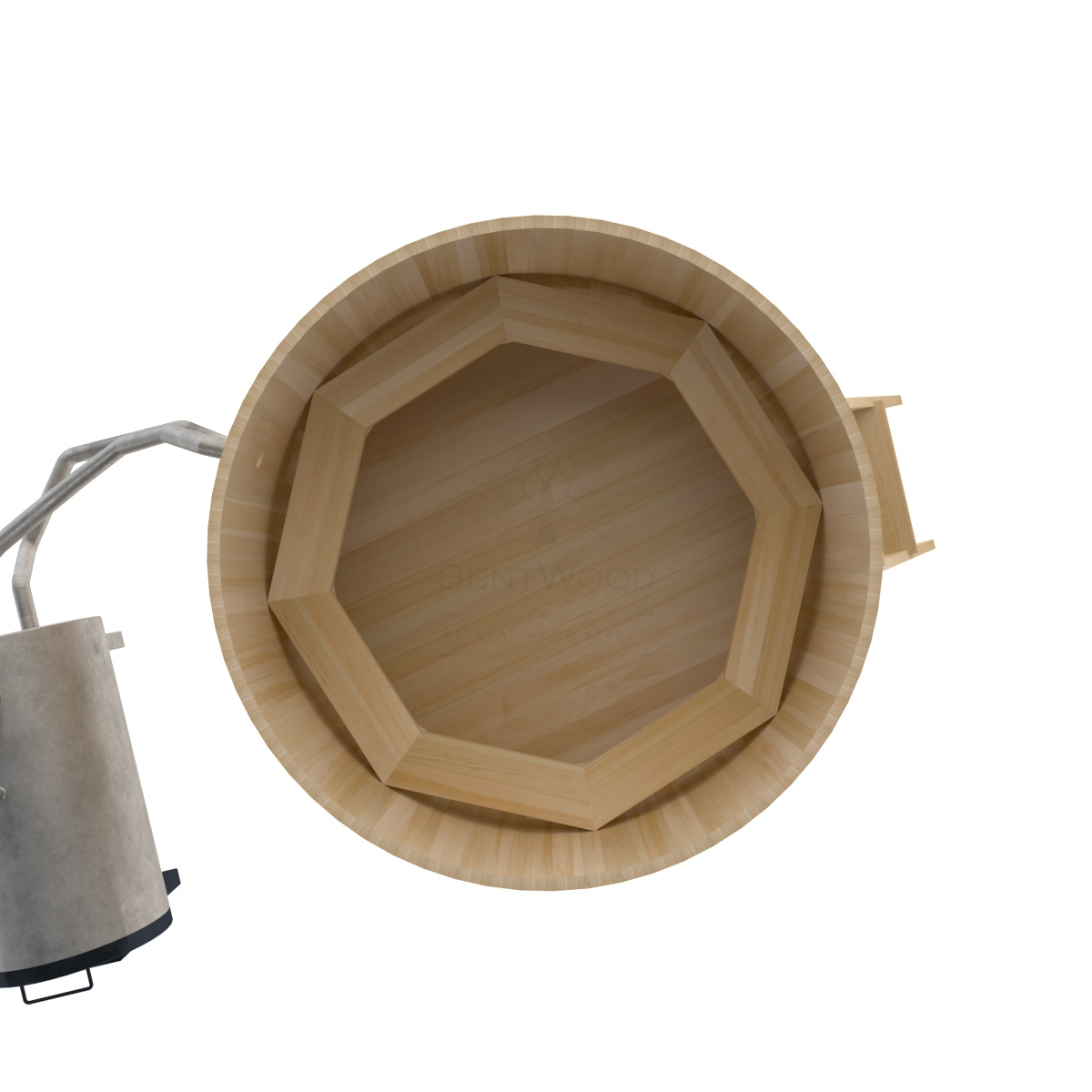 1608 Фурако из кедра D=1.8 с наружной печкой. Высота 1,0м. Исполнение "Премиум". Alyarus  - Вид №3