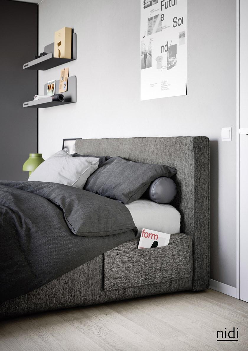 Nidi Кровать двуспальная с обивкой sun-id-1464983 - Вид №2