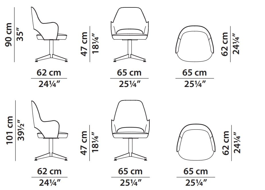 4 спицы подлокотник мягкий операционный стул Baxter Colette ARCH-00077894 - Вид №7