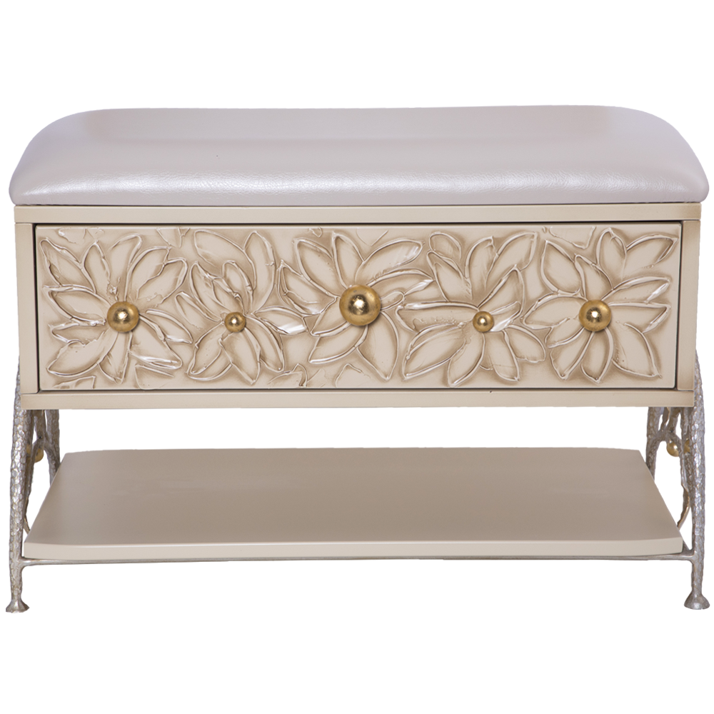 14079 Банкетка Терра Айвори Мраморное золото BOGACHO 4627196590526 - Вид №1