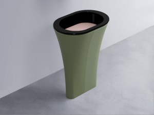 AMLA65-N+AMPILO-CP+AMCOLO-AG Раковина Amedeo Ovale отдельностоящая cielo Enjoy + Amedeo