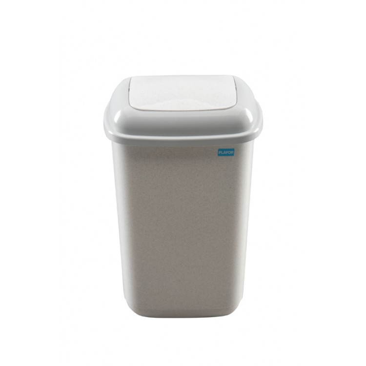 656-04 PLAFOR Контейнер цвета мрамор с плавающей крышкой 45 л. Мраморный 