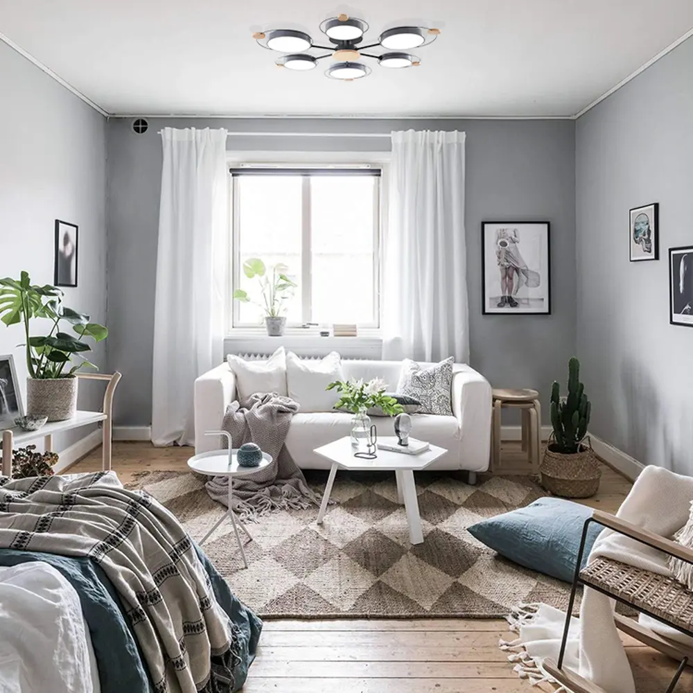 Люстра потолочная светодиодная Lamplandia Bergen Grey L1480 с пультом управления, 24 м², регулируемый белый свет, цвет серый STLM-2189083 - Вид №12