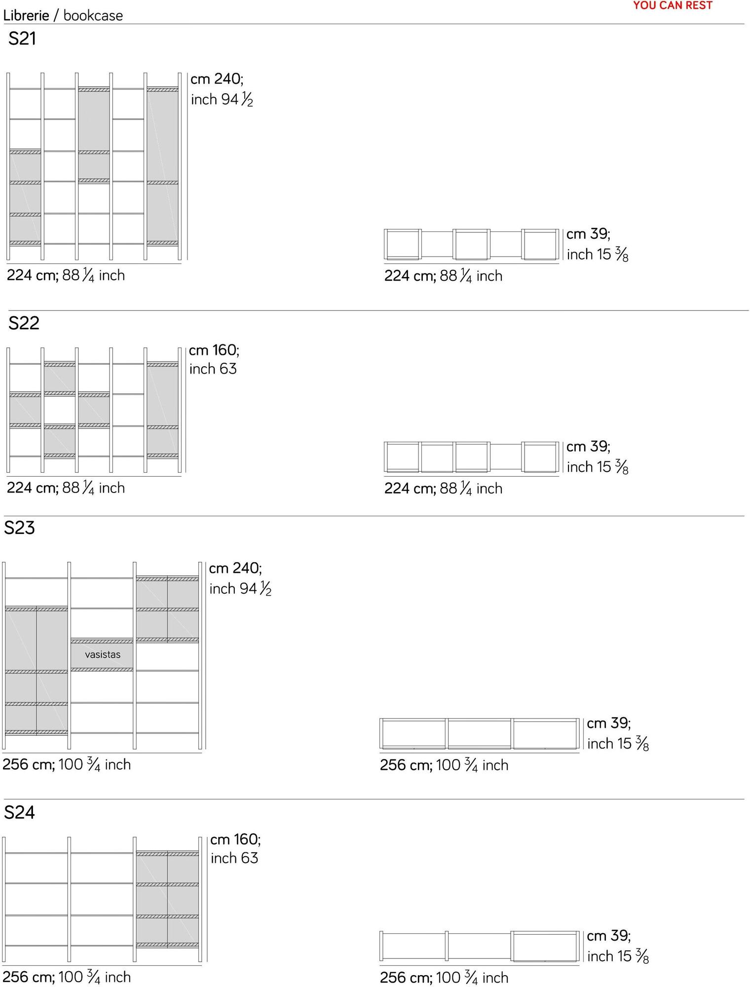 AMURA Модульный деревянный книжный шкаф Sistema parere 1 sun-id-1399829 - Вид №15