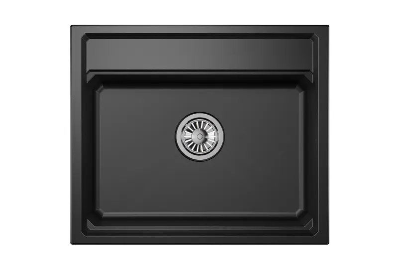 KS-6003, ШВАРЦ (чёрный металлик), кухонная мойка, кварц GRANULA 6003-ST305 - Вид №2