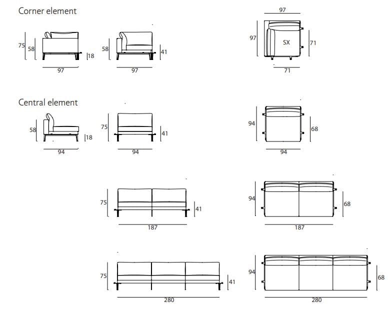 Ткань диван Living Divani Floyd ARCH-00102977 - Вид №9