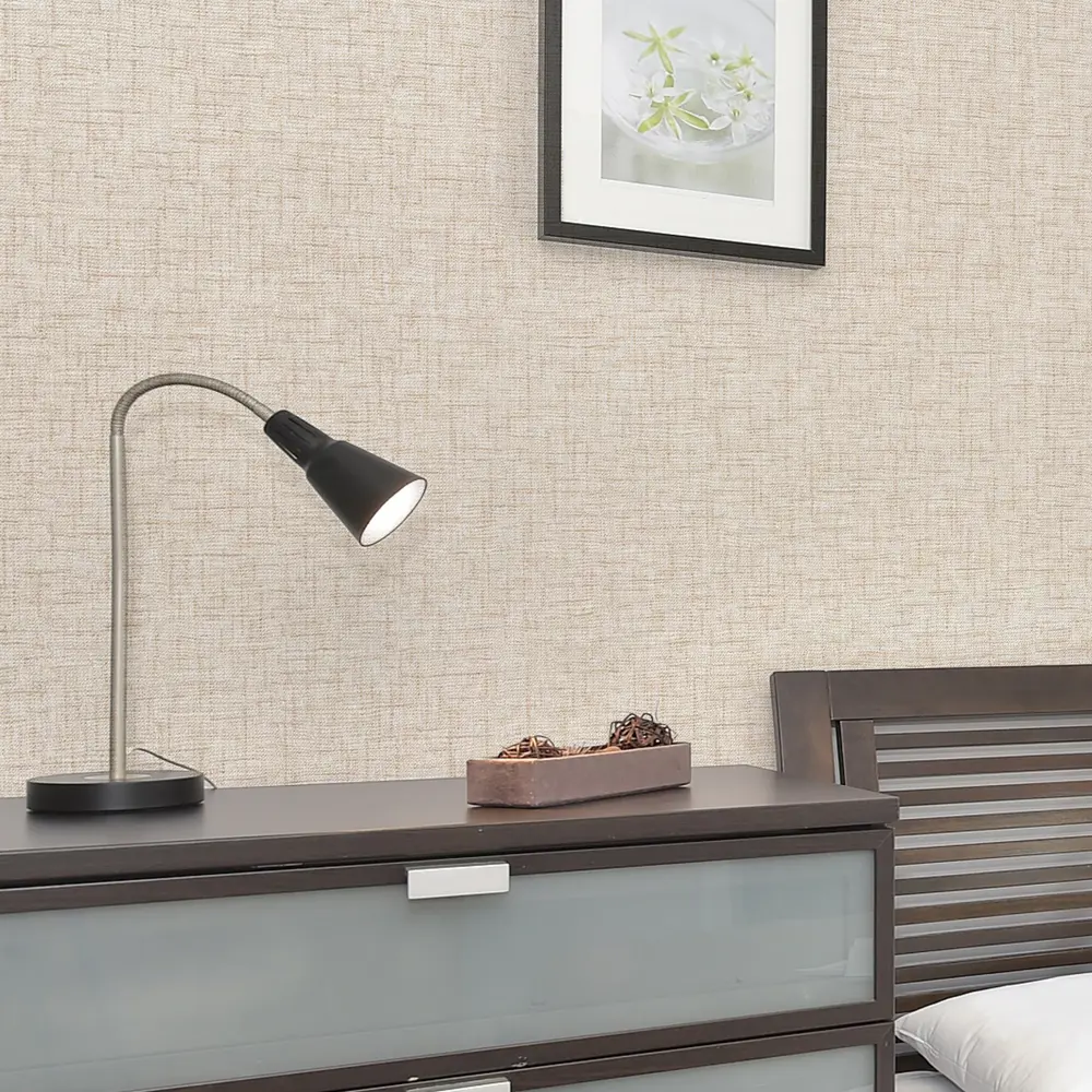 Московская Обойная Фабрика EcoStyle «Лён» - бежевые бумажные обои для уютного интерьера 17925683 Винтаж STLM-0816901 - Вид №3