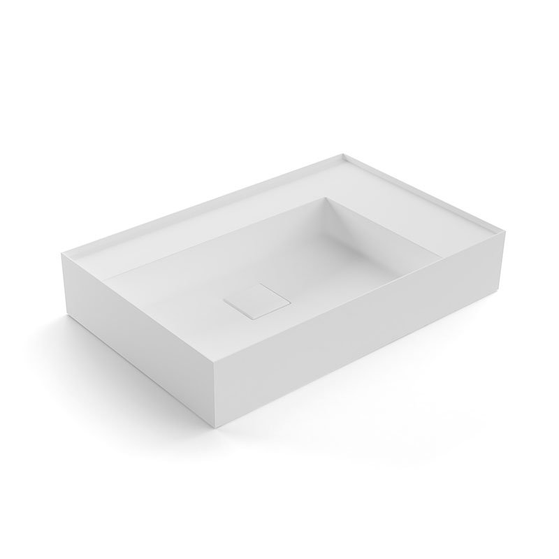 Graffiomood Подвесная раковина настенная прямоугольная Antoniolupi  белая  - Вид №2