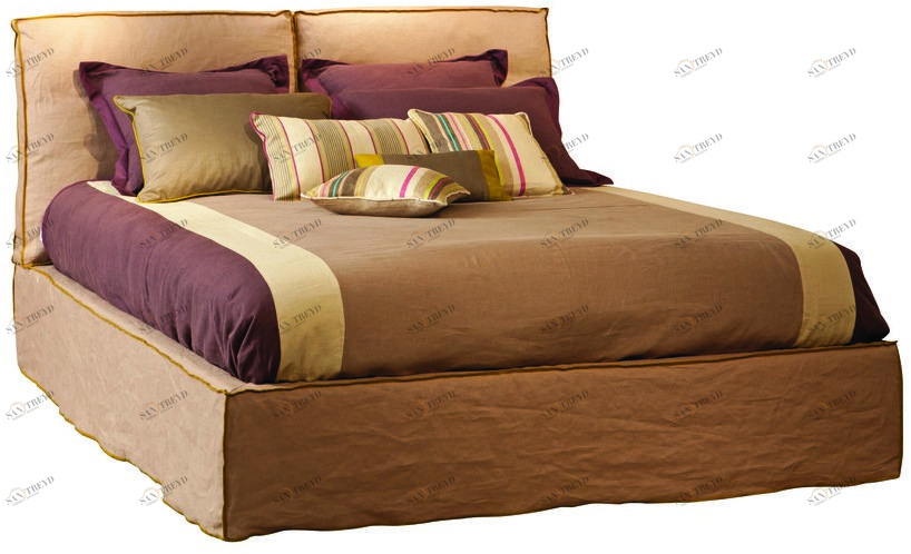 Roche Bobois Двуспальная кровать со съемным чехлом из льна Nouveaux classiques sun-id-1404138