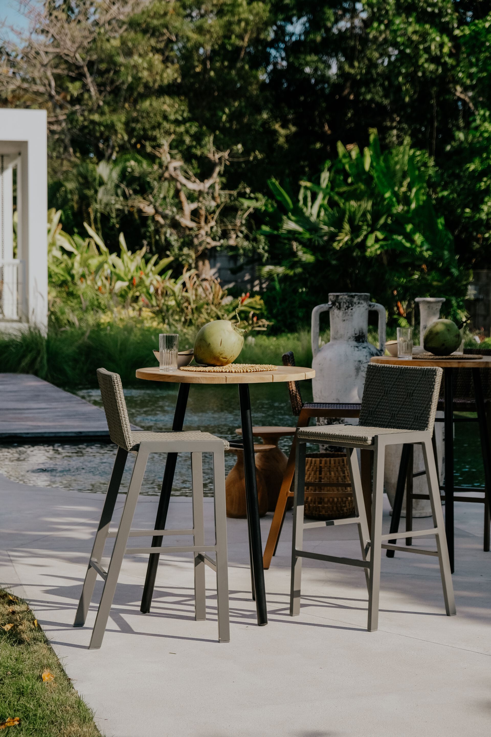 Высокий садовый стул из синтетического волокна со спинкой cbdesign Gatsby ARCH-00027960 - Вид №1