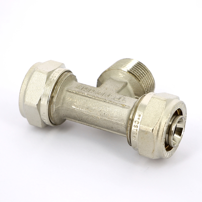 Тройник обжим-Н никелированный TIEMME 20х1/2"х20 1600058 - Вид №3