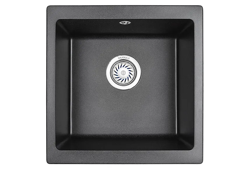 4451, ЧЁРНЫЙ, кухонная мойка, кварц GRANULA 4451-ST97 - Вид №1