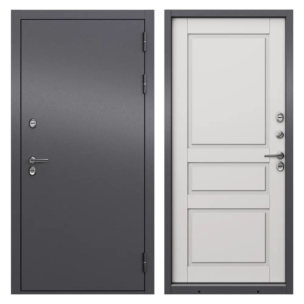 Дверь входная металлическая Termo Standart 89x205 см правая эмаль молоко 88967074 STLM-2129187 TOREX 