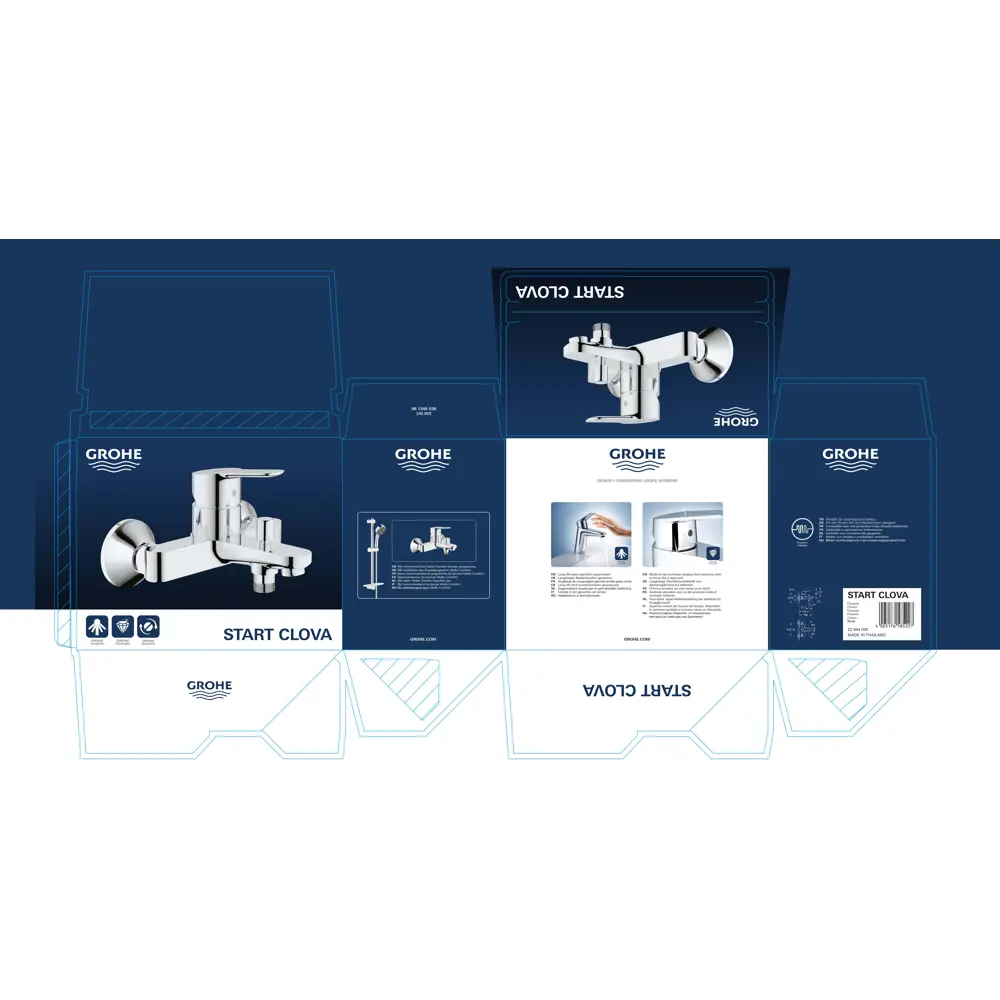 Смеситель для ванны Grohe Startclova Bath однорычажный цвет хром 82312206 STLM-2187162 - Вид №10