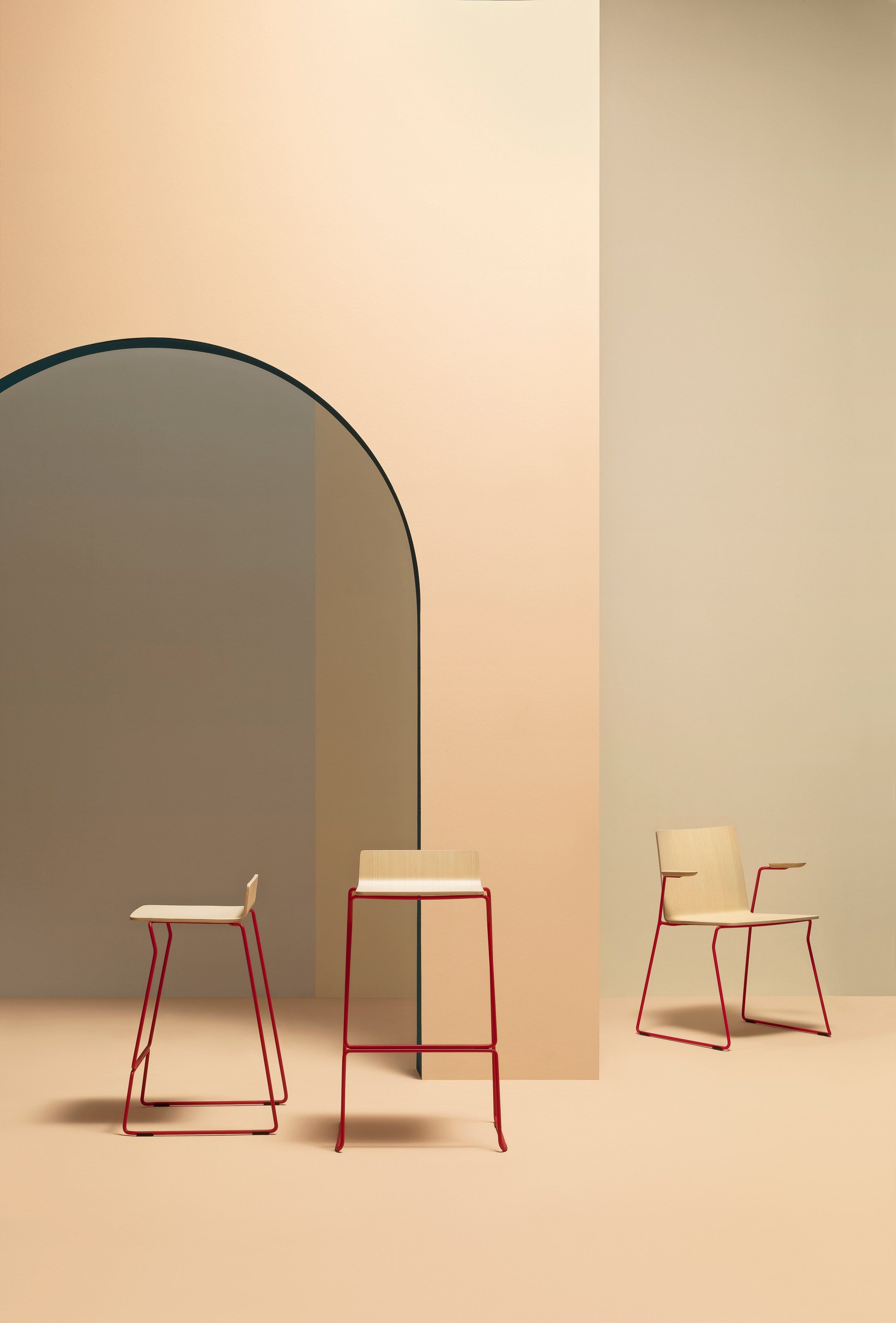 Барный табурет с подставкой для ног Pedrali Osaka Metal ARCH-00145635 - Вид №8