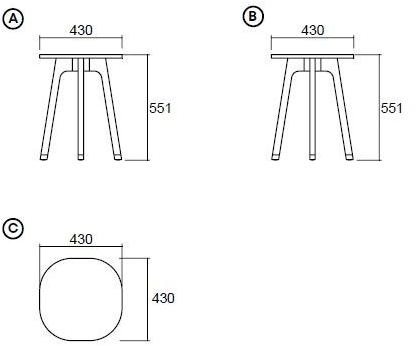 Enza Home Квадратный деревянный журнальный столик Navona sun-id-1465483 - Вид №1