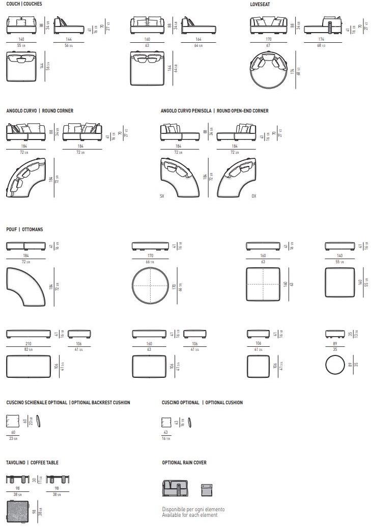 Minotti Садовый диван из модульной ткани Florida sun-id-1475610 - Вид №16