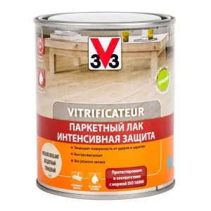 Лак паркетный V33 водный прозрачный 0.75 л