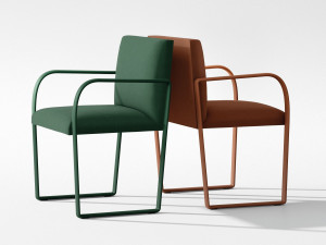 Тканевый стул с подлокотниками